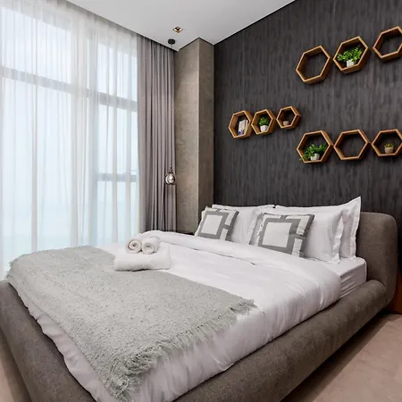 Waves Holiday Homes - 15 Northside, Tower 1, Two Bedroom دبي المظهر الخارجي الصورة